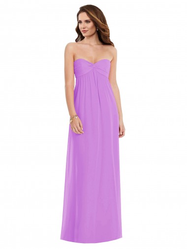 Sleeveless Violet Low Back A-Line Sweetheart Semi Formal Evening Dress / Bridesmaid Dress Maidstone