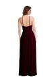 Sleeveless Burgundy Gold Low Back A-Line Spaghetti Straps Semi Formal Evening Dress / Bridesmaid Dress Maidstone