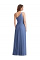 Sleeveless Windsor Blue A-Line One Shoulder Formal Evening Gown / Bridesmaid Dress Maidstone