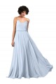 Sleeveless Light Sky Blue Low Back A-Line Spaghetti Straps Formal Dress / Bridesmaid Dress Maidstone