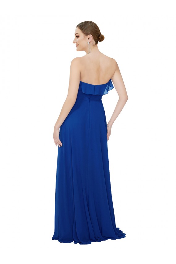 Sleeveless Royal Blue A-Line Sweetheart Bridesmaid Dress Maidstone