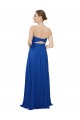 Sleeveless Royal Blue Keyhole Back A-Line Sweetheart Bridesmaid Dress / Evening Dress Maidstone