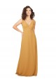 Sleeveless Saffron Keyhole Back A-Line V-Neck Bridesmaid Dress Maidstone