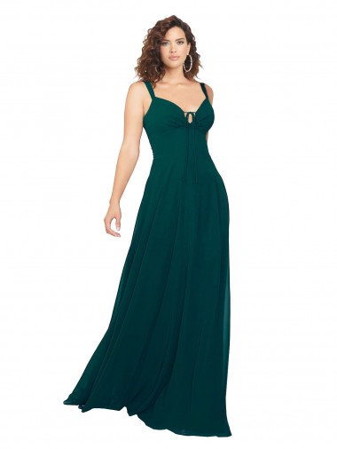 Sleeveless Hunter Low Back A-Line V-Neck Bridesmaid Dress Maidstone
