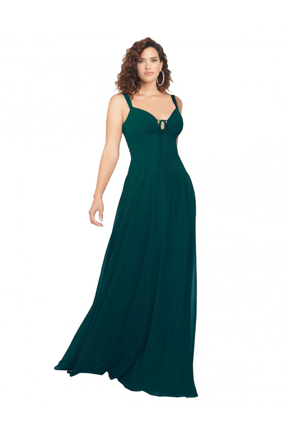 Sleeveless Hunter Low Back A-Line V-Neck Bridesmaid Dress Maidstone