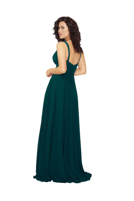 Sleeveless Hunter Low Back A-Line V-Neck Bridesmaid Dress Maidstone
