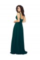 Sleeveless Hunter Low Back A-Line V-Neck Bridesmaid Dress Maidstone