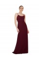 Sleeveless Burgundy Gold Keyhole Back A-Line Scoop Neck Bridesmaid Dress Maidstone