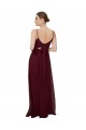 Sleeveless Burgundy Gold Keyhole Back A-Line Scoop Neck Bridesmaid Dress Maidstone