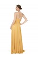 Sleeveless Saffron Open Back A-Line V-Neck Bridesmaid Dress / Evening Dress Maidstone