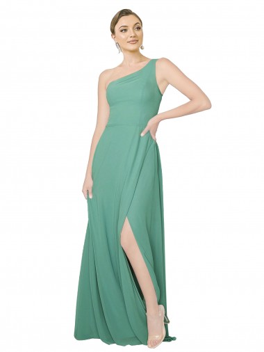 Sleeveless Icelandic Silver A-Line One Shoulder Bridesmaid Dress Maidstone