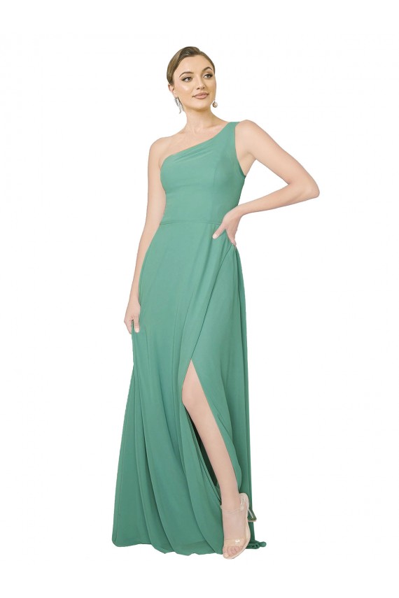 Sleeveless Icelandic Silver A-Line One Shoulder Bridesmaid Dress Maidstone