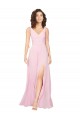 Sleeveless Barely Pink V-Back A-Line V-Neck Bridesmaid Dress Maidstone