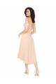 Cold Shoulder Ice Pink Low Back A-Line Square Neck High Low Bridesmaid Dress Maidstone