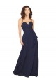 Sleeveless Dark Navy Low Back A-Line V-Neck Bridesmaid Dress / Formal Dress Maidstone