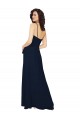 Sleeveless Dark Navy Low Back A-Line V-Neck Bridesmaid Dress / Formal Dress Maidstone