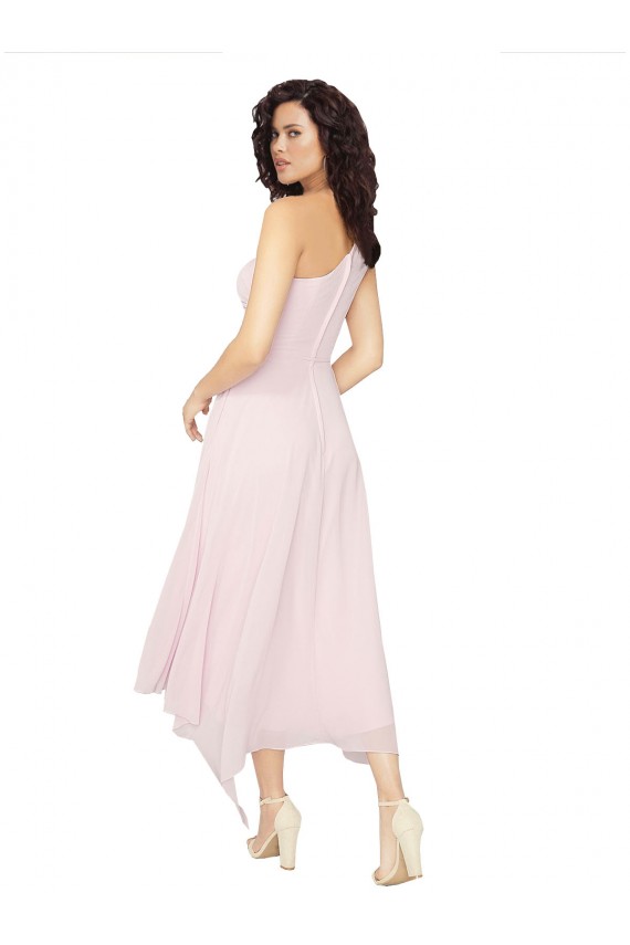 Sleeveless Black A-Line One Shoulder High Low Bridesmaid Dress Maidstone