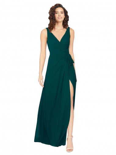 Sleeveless Hunter V-Back A-Line V-Neck Evening Gowns / Bridesmaid Dresses Maidstone