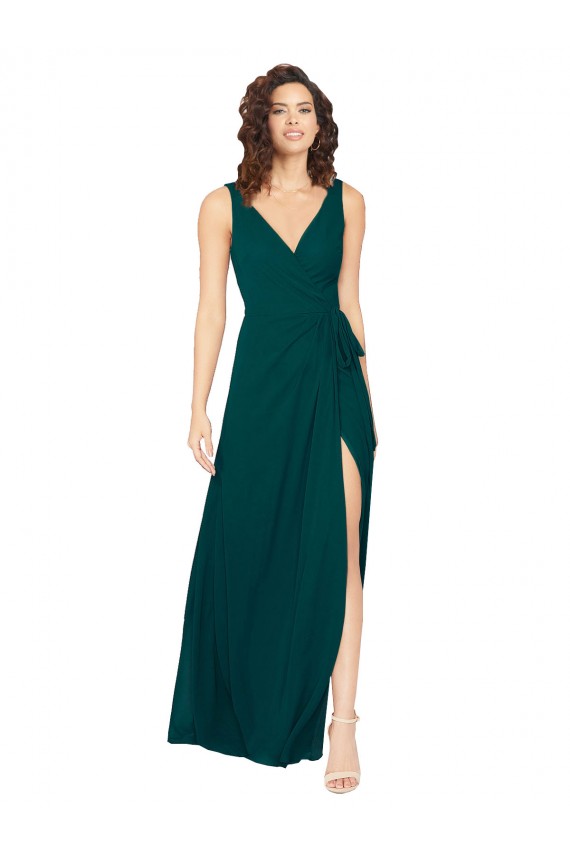Sleeveless Hunter V-Back A-Line V-Neck Evening Gowns / Bridesmaid Dresses Maidstone