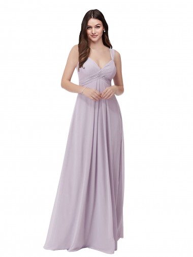Sleeveless Pink Glow Low Back A-Line V-Neck Bridesmaid Dress Maidstone