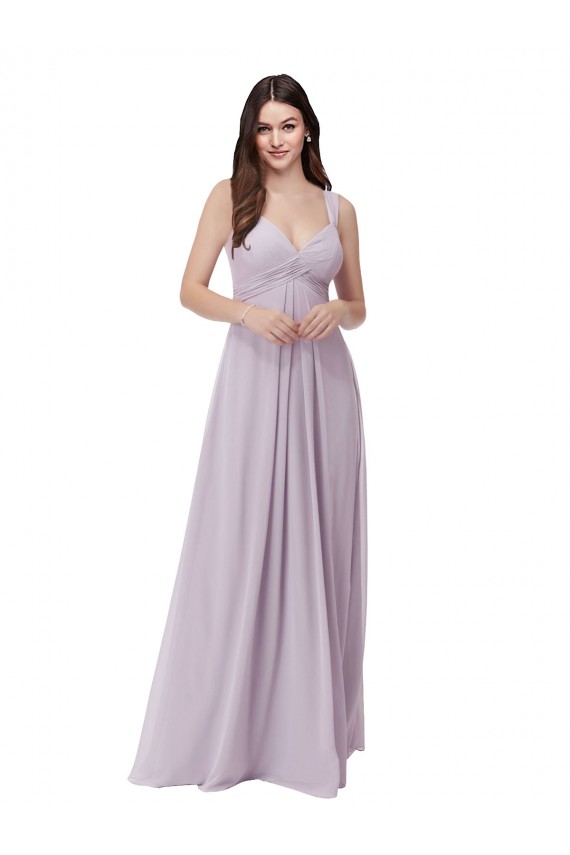 Sleeveless Pink Glow Low Back A-Line V-Neck Bridesmaid Dress Maidstone