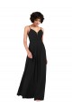 Sleeveless Black Criss Cross Open Back Column V-Neck Formal Evening Gown / Bridesmaid Dress Maidstone