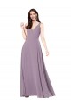 Sleeveless Dark Lavender Low Back Sheath V-Neck Formal Evening Gown / Bridesmaid Dress Maidstone