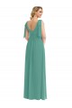 Sleeveless Icelandic Silver V-Back A-Line V-Neck Semi Formal Evening Dress / Bridesmaid Dress Maidstone