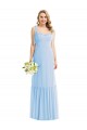 Sleeveless Light Sky Blue A-Line Spaghetti Straps Semi Formal Evening Dress / Bridesmaid Dress Maidstone