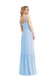 Sleeveless Light Sky Blue A-Line Spaghetti Straps Semi Formal Evening Dress / Bridesmaid Dress Maidstone