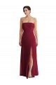 Sleeveless Burgundy Low Back A-Line Strapless Formal Evening Gown / Bridesmaid Dress Maidstone