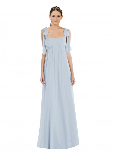 Sleeveless Sea Glass Low Back A-Line Spaghetti Straps Semi Formal Evening Dress / Bridesmaid Dress Maidstone