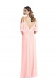 Cold Shoulder Pink V-Back A-Line V-Neck Semi Formal Evening Dress / Bridesmaid Dress Maidstone