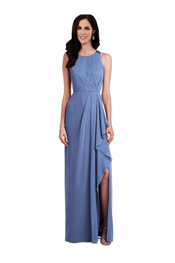 Sleeveless Windsor Blue Keyhole Back A-Line Jewel Neck Bridesmaid Dress Maidstone