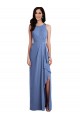 Sleeveless Windsor Blue Keyhole Back A-Line Jewel Neck Bridesmaid Dress Maidstone