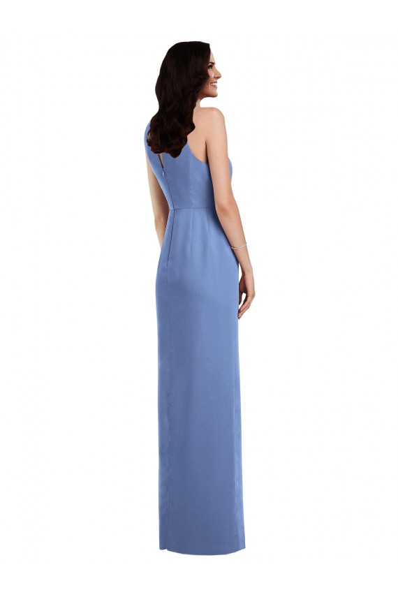 Sleeveless Windsor Blue Keyhole Back A-Line Jewel Neck Bridesmaid Dress Maidstone