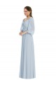 Puff Sleeves Sea Glass A-Line Off the Shoulder Formal Evening Gown / Bridesmaid Dress Maidstone