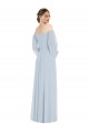 Puff Sleeves Sea Glass A-Line Off the Shoulder Formal Evening Gown / Bridesmaid Dress Maidstone