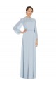 Puff Sleeves Sea Glass Keyhole Back A-Line Strapless Formal Evening Gown / Bridesmaid Dress Maidstone