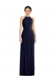 Sleeveless Dark Navy Open Back A-Line Halter Neck Semi Formal Evening Dress / Bridesmaid Dress Maidstone