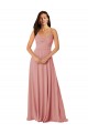 Sleeveless Bliss Pink V-Back A-Line V-Neck Bridesmaid Dress Maidstone