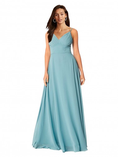 Sleeveless Turquoise A-Line V-Neck Bridesmaid Dress Maidstone