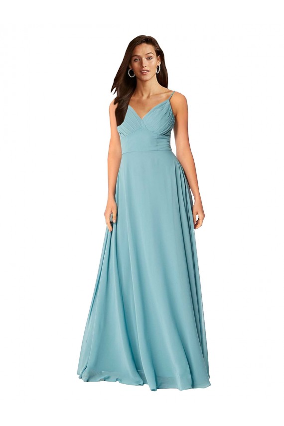 Sleeveless Turquoise A-Line V-Neck Bridesmaid Dress Maidstone