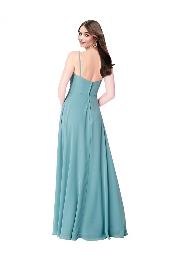 Sleeveless Turquoise A-Line V-Neck Bridesmaid Dress Maidstone