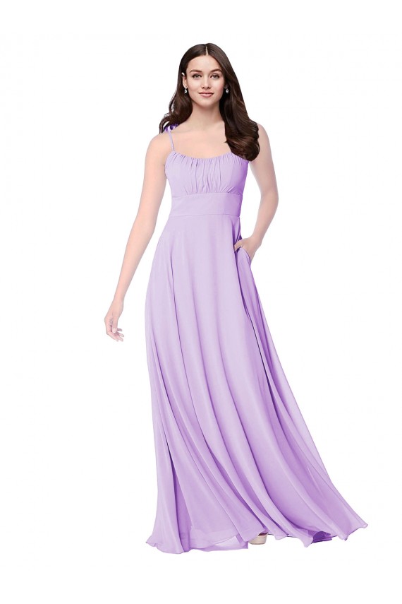 Sleeveless Lilac A-Line Scoop Neck Bridal Party Dress Maidstone