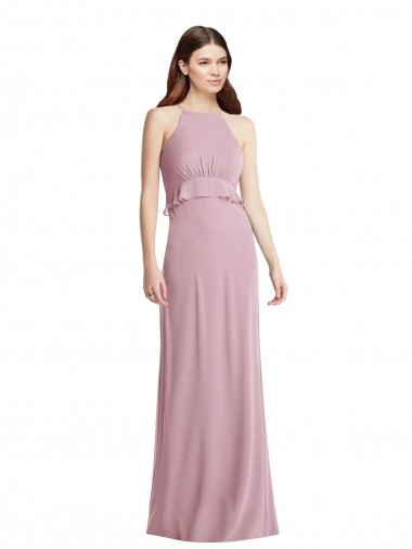 Sleeveless Primrose Low Back A-Line Halter Neck Bridesmaid Dress / Evening Dress Maidstone