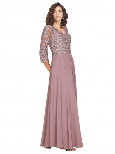 Long Sleeves A-Line V-Neck Prom Dress / Bridesmaid Dress Maidstone