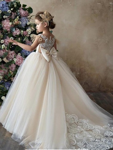 Sleeveless Champagne Ball Gown Sweetheart Flower Girl Dresses Maidstone