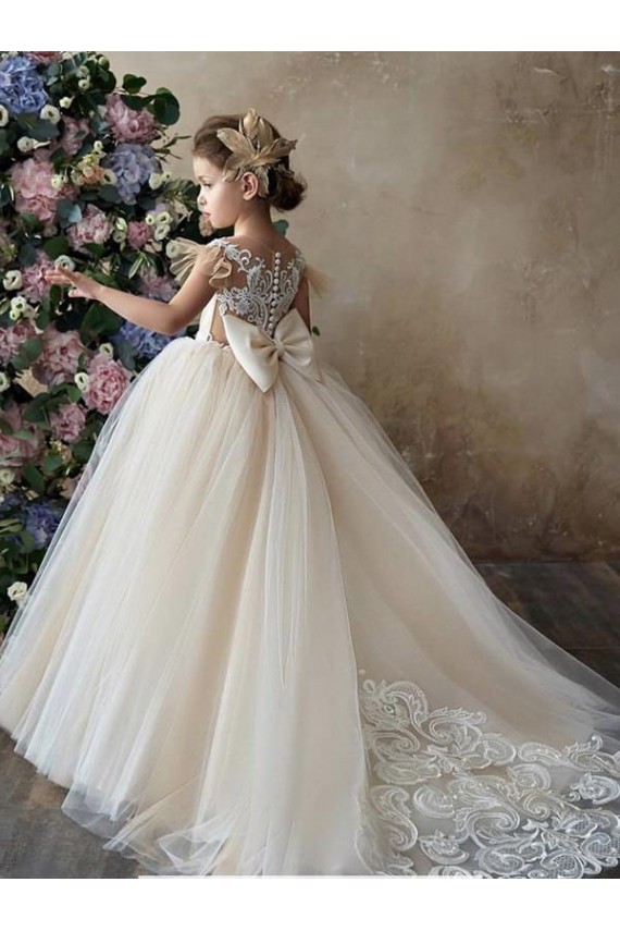 Sleeveless Champagne Ball Gown Sweetheart Flower Girl Dresses Maidstone