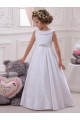 Sleeveless Ivory Ball Gown Bateau Neck Flower Girl Dresses Maidstone